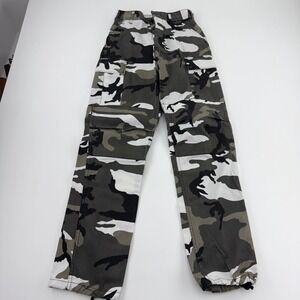 Urban Camo Cargo Pants Grey White Black High Waisted / BDU/ Y2K/Baggy XS Regular